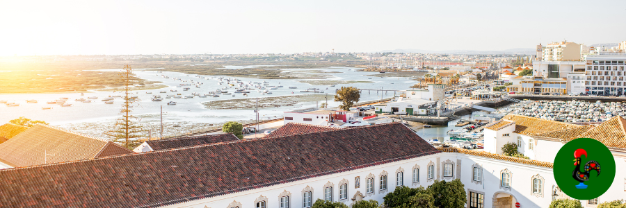 Cityscape view on the old town of Faro, Portugal
