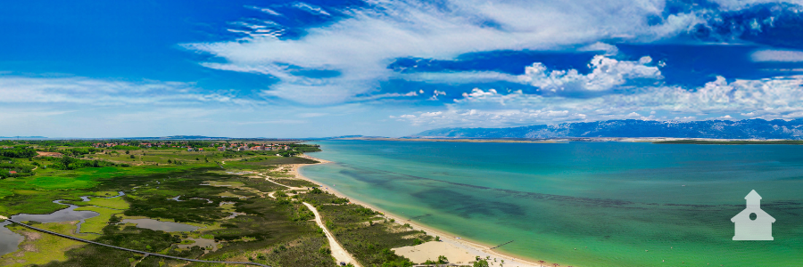 3 ZADAR - Panoramic Aerial View of Zadar Queen's Beach, Croatia - Canva