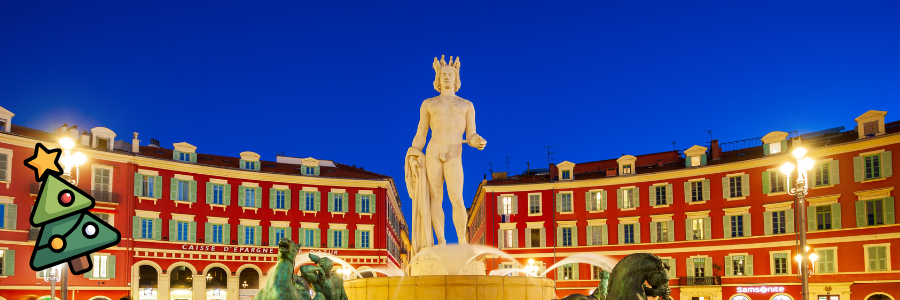 Christmas in Nice - Place Massena - canva Christmas in Nice - Place Massena - canva
