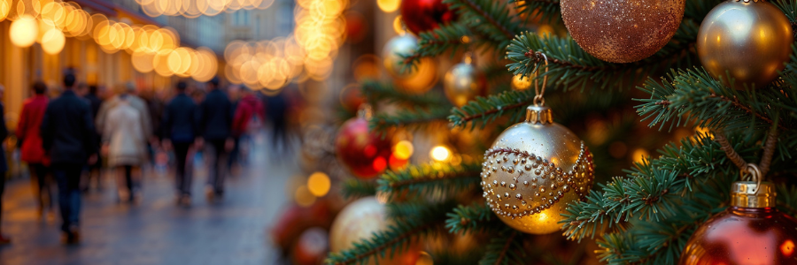 5 Chistmas decorations in town - AI Generated Canva