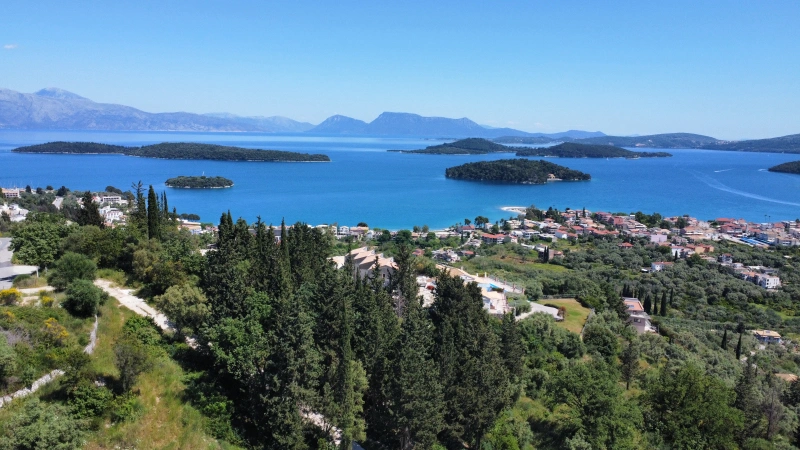 2 - продажа территория вид моря lefkada ионические острова греция