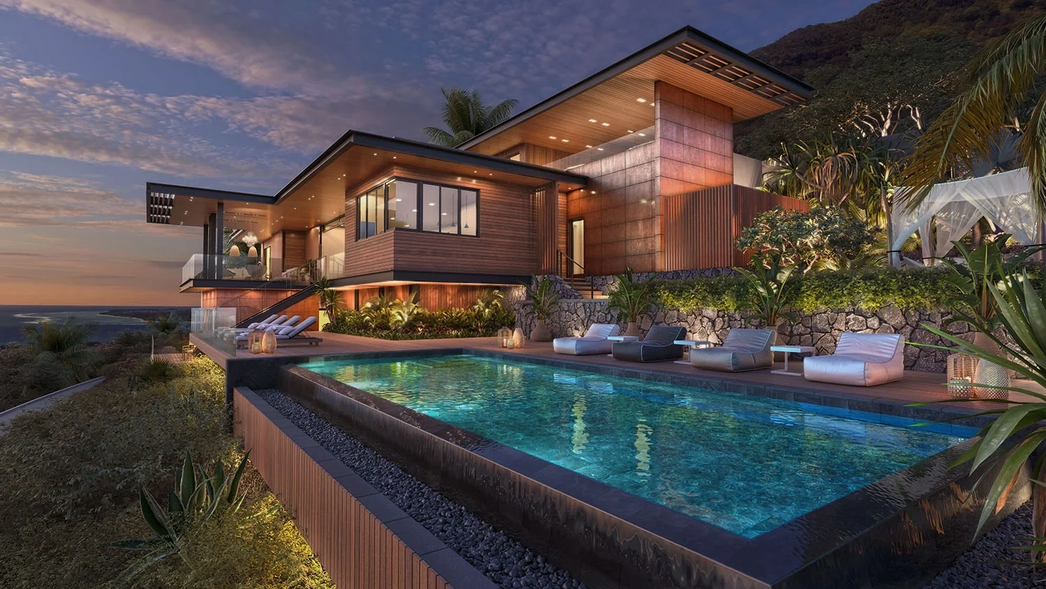 Maison vue mer avec piscine