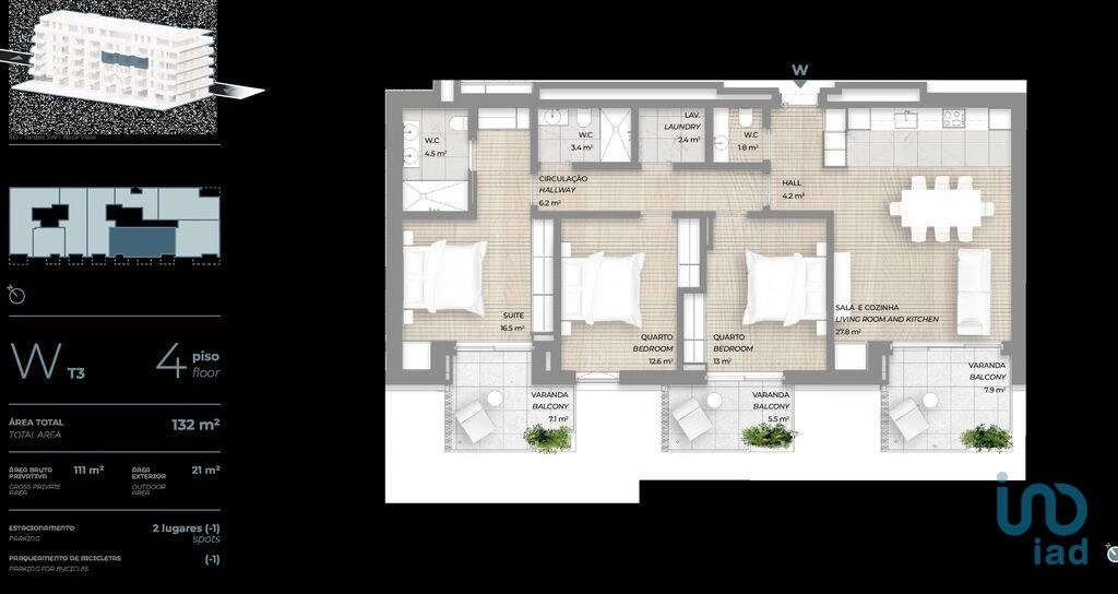 1 - vente appartement canidelo région nord portugal