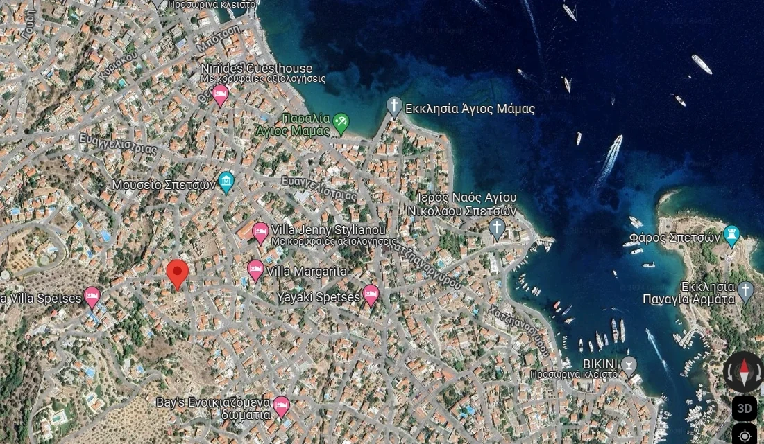 1 - продажа территория вид моря spetses аттика греция