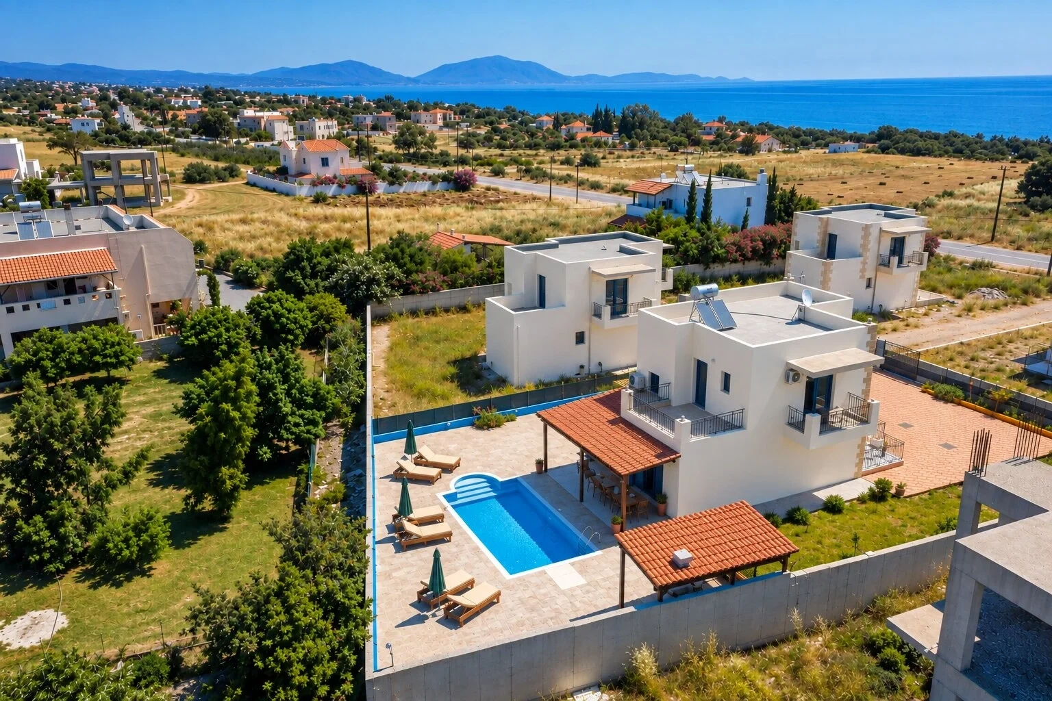 1 - sea view villa for sale in gennadi south aegean greece