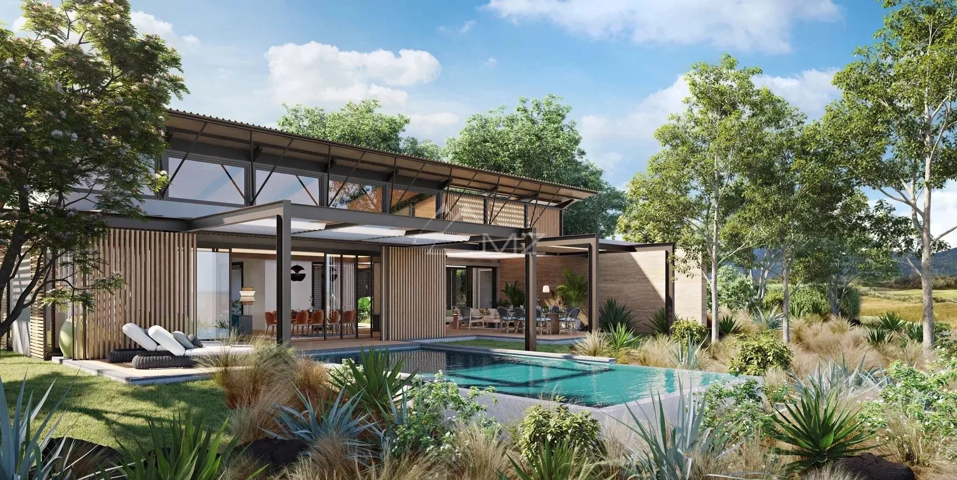 Maison vue mer avec piscine