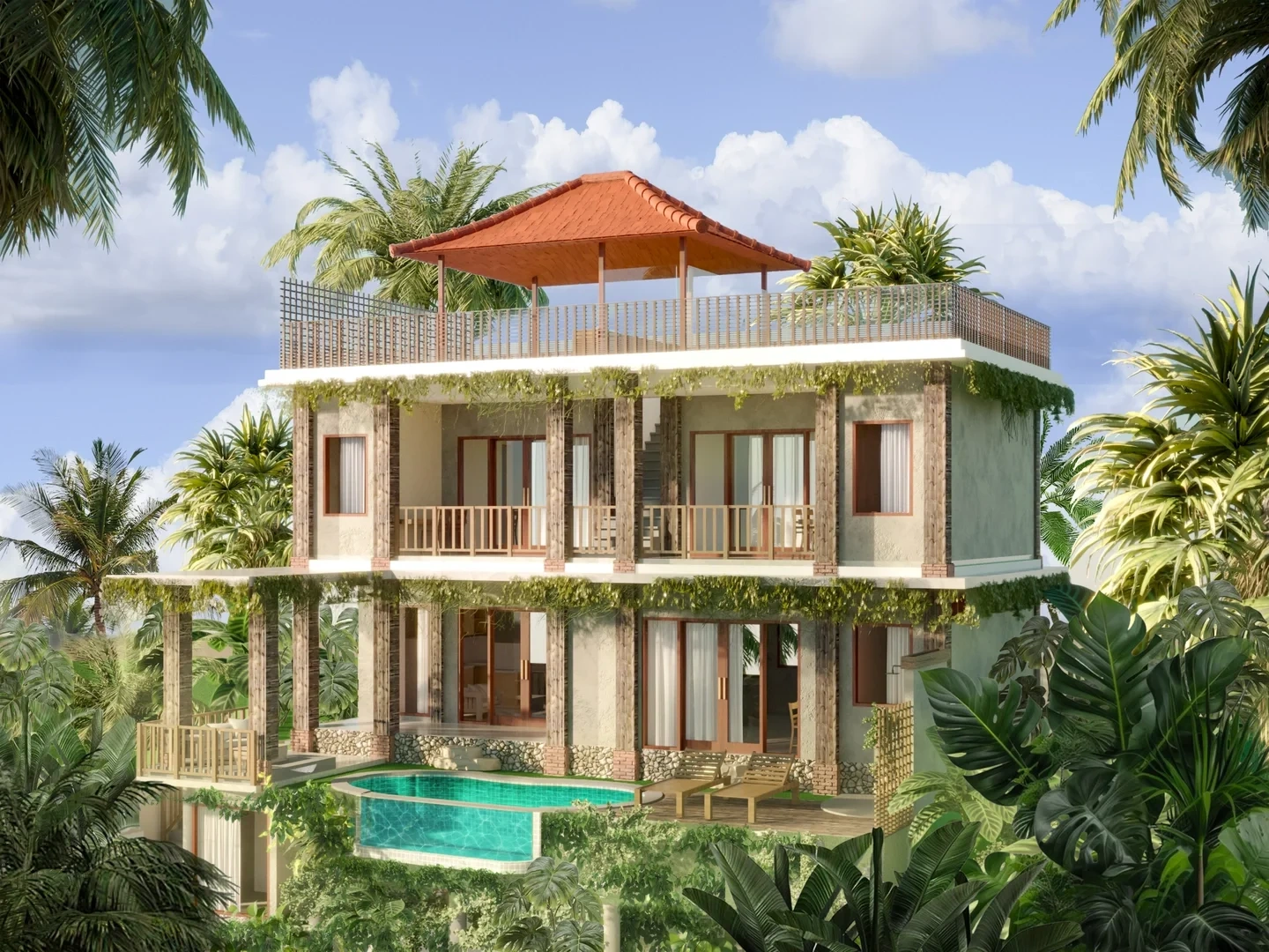 1 - vente villa ubud bali indonésie