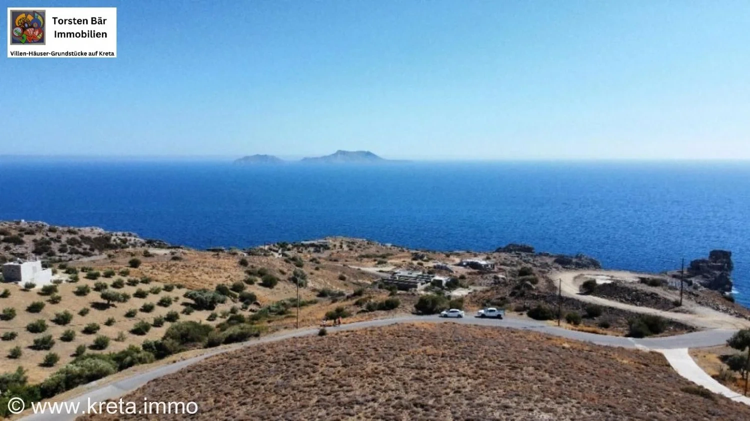 1 - vente terrain vue mer ágios pávlos crète grèce