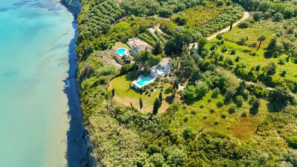 1 - vente villa vue mer karousádes îles ioniennes grèce