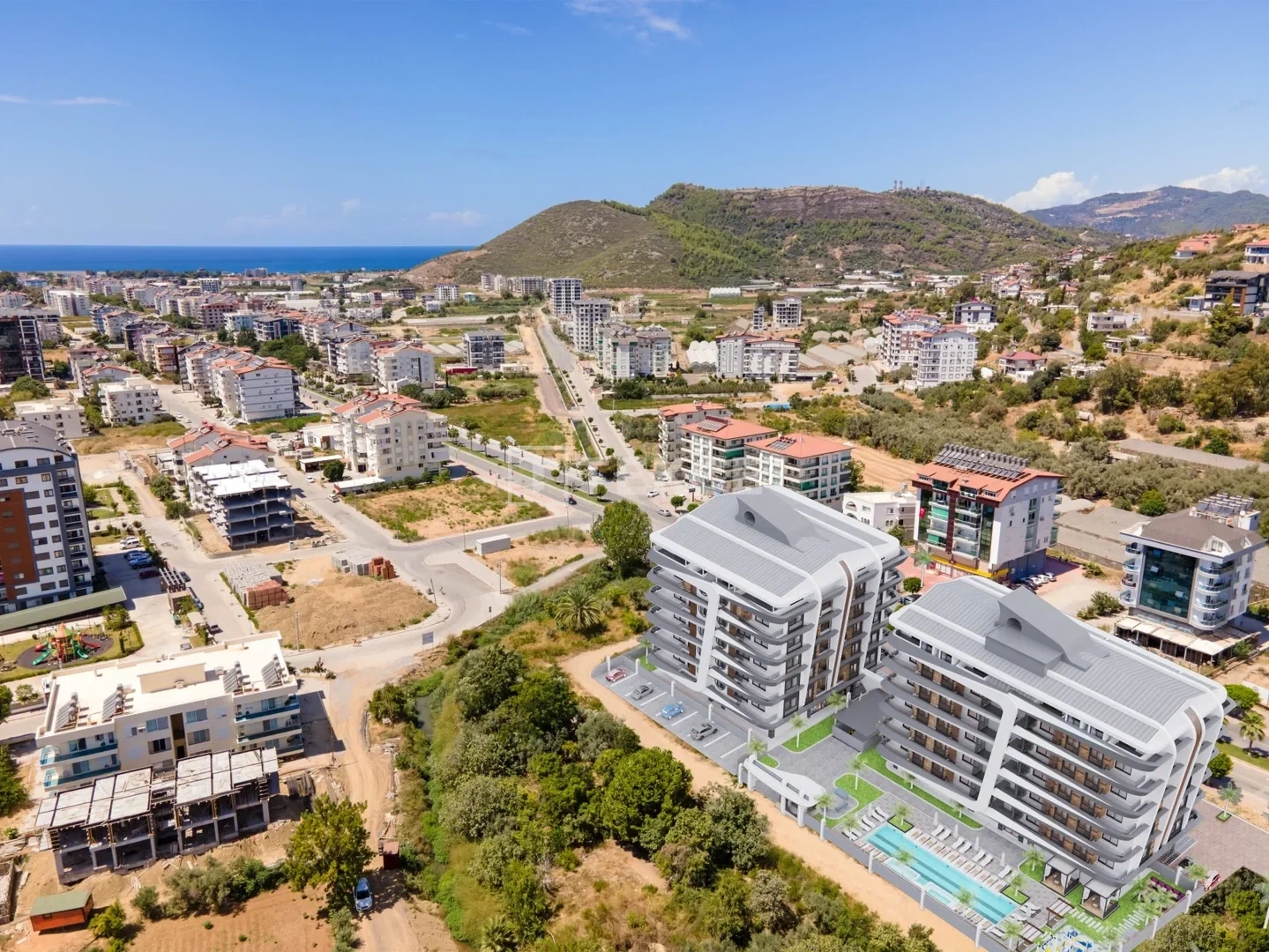 1 - vente appartement plage à pied gazipasa antalya turquie