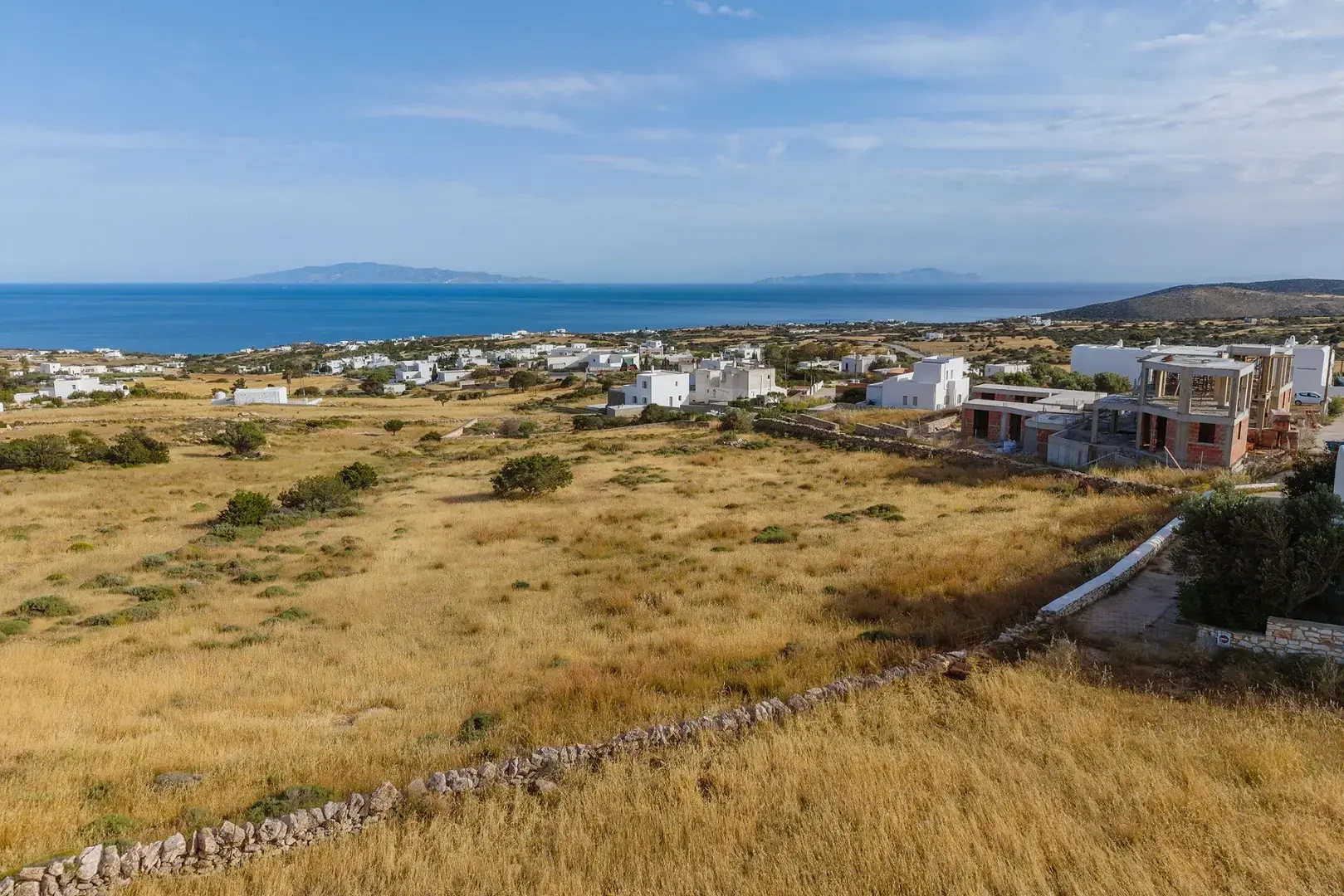 2 - sea view plot of land for sale in paros - cyclades south aegean greece