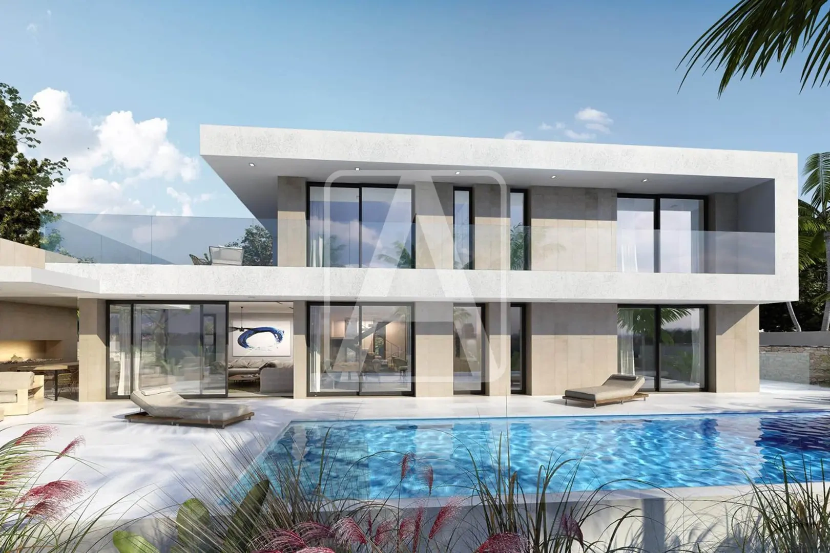 Casa vista de mar com terraco