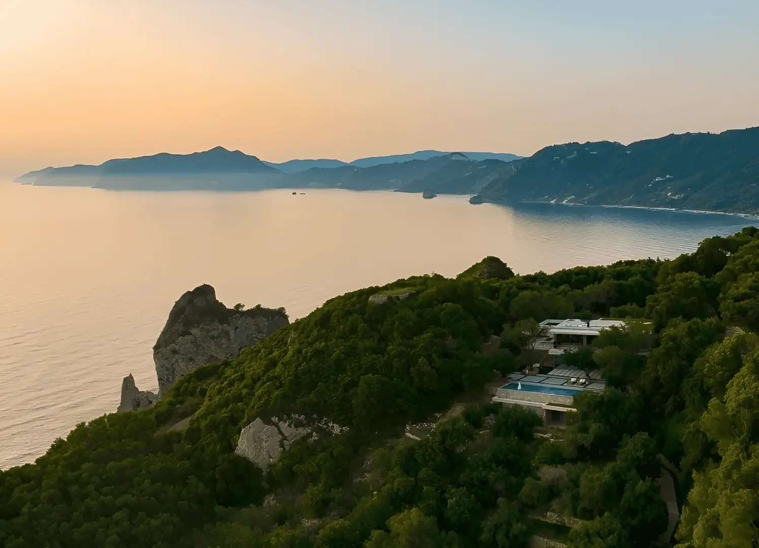 1 - vente propriété vue mer corfu îles ioniennes grèce