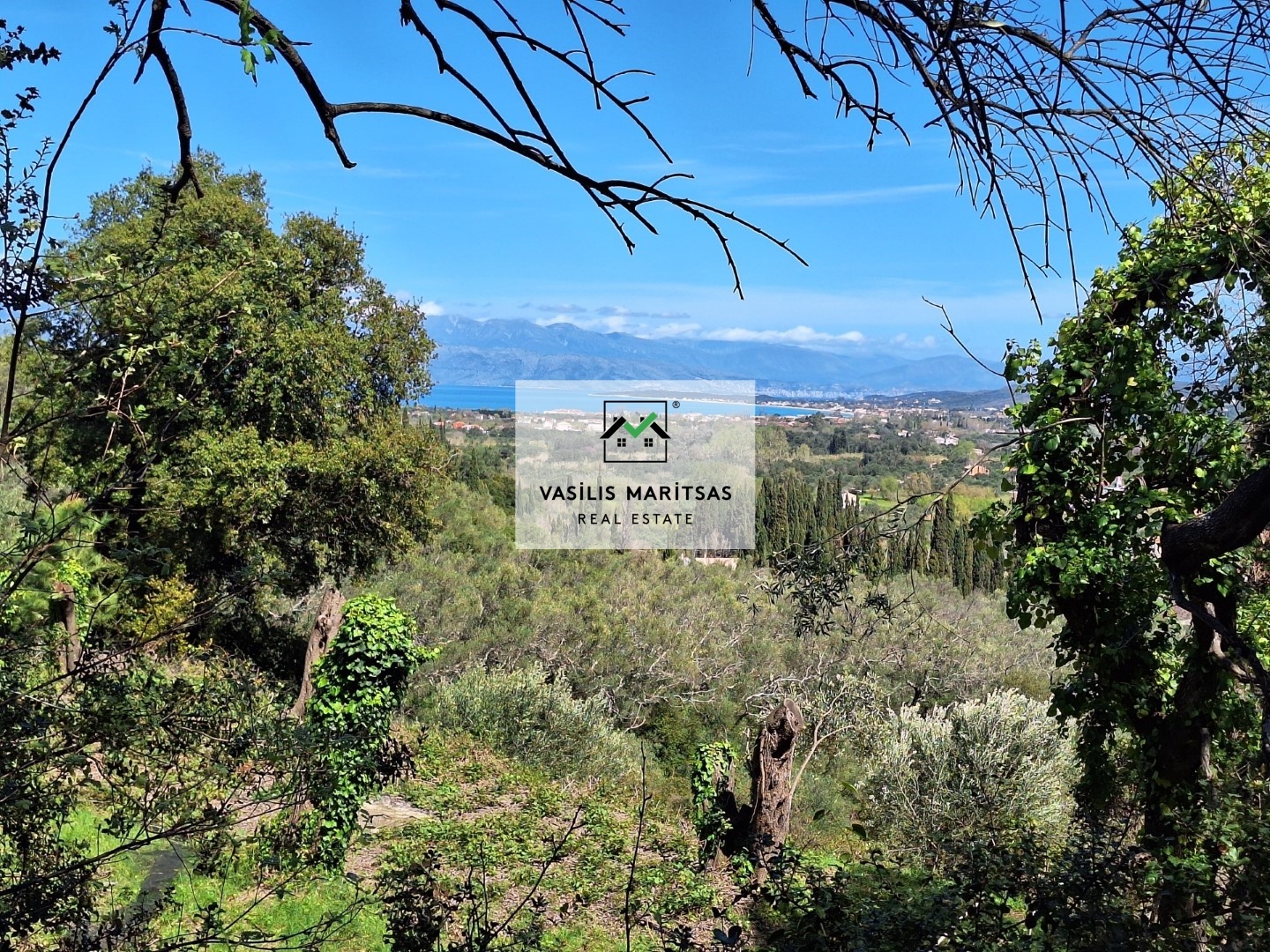 2 - vente terrain vue mer corfu îles ioniennes grèce