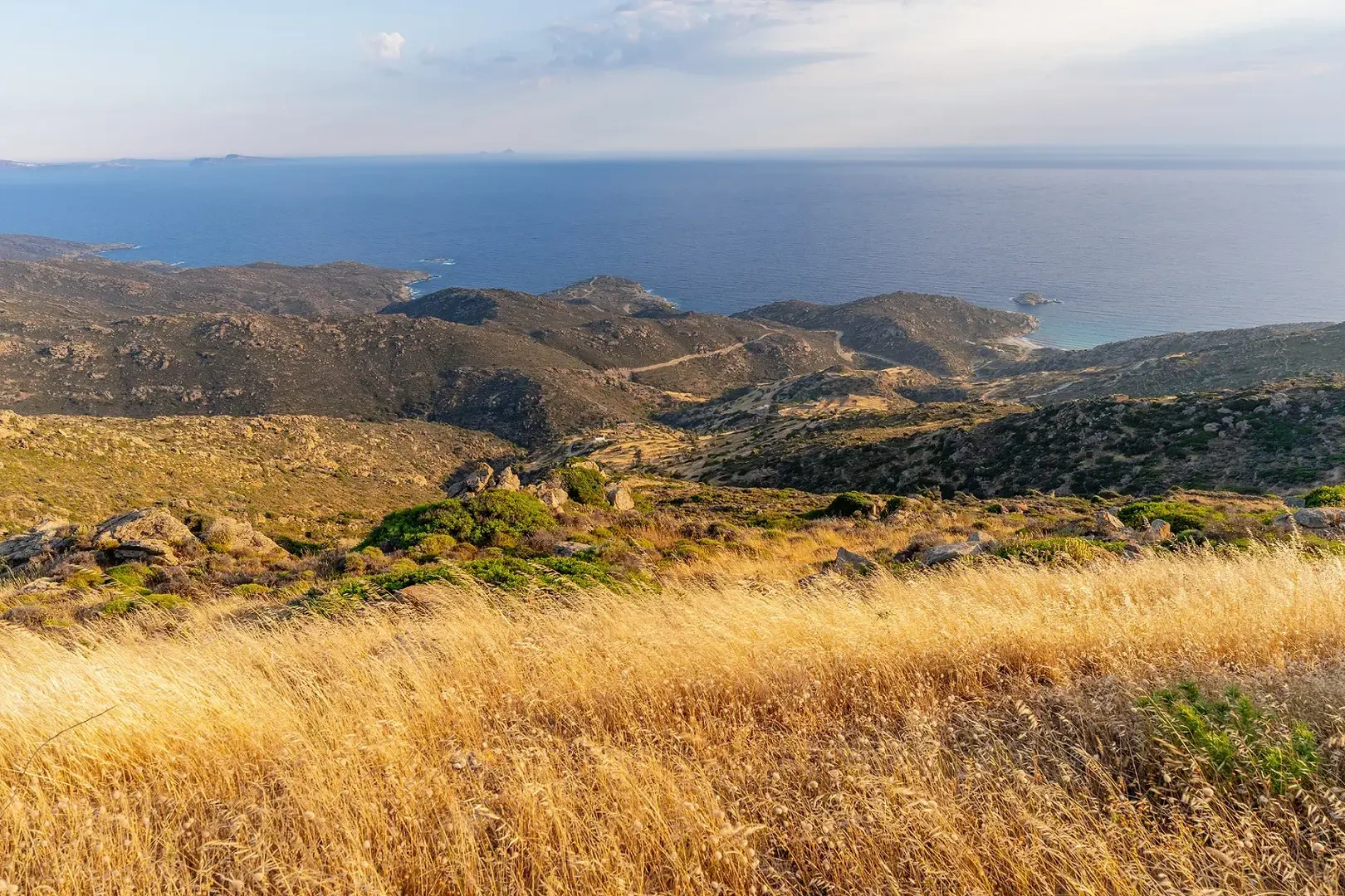 2 - sea view plot of land for sale in ios - cyclades south aegean greece