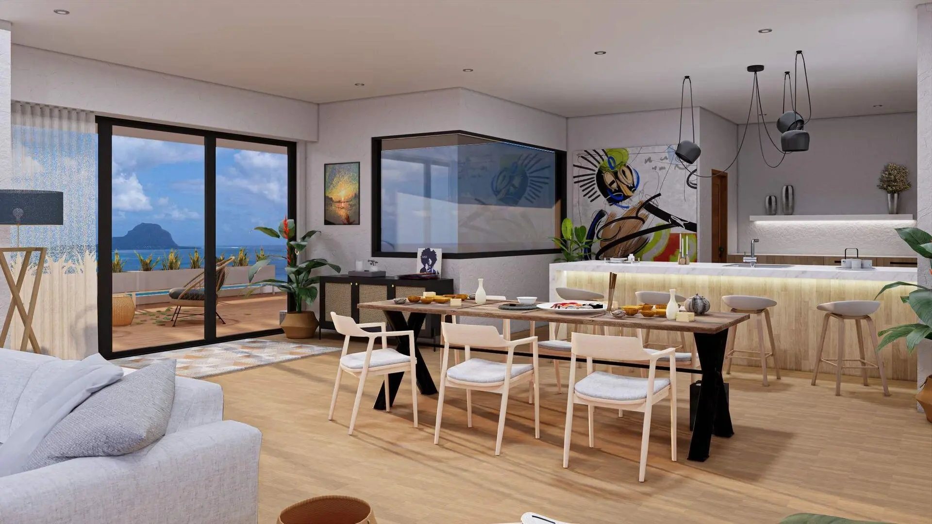 2 - vendita appartamento vista mare tamarin rivière noire mauritius
