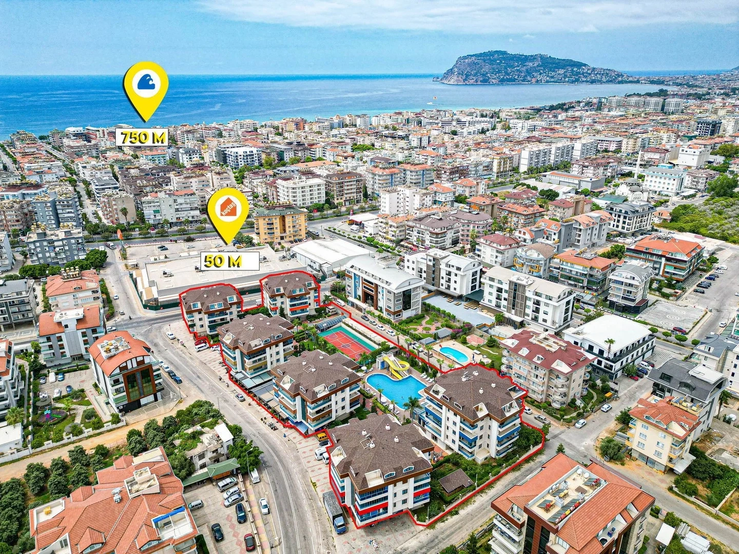 1 - vente appartement plage à pied alanya antalya turquie