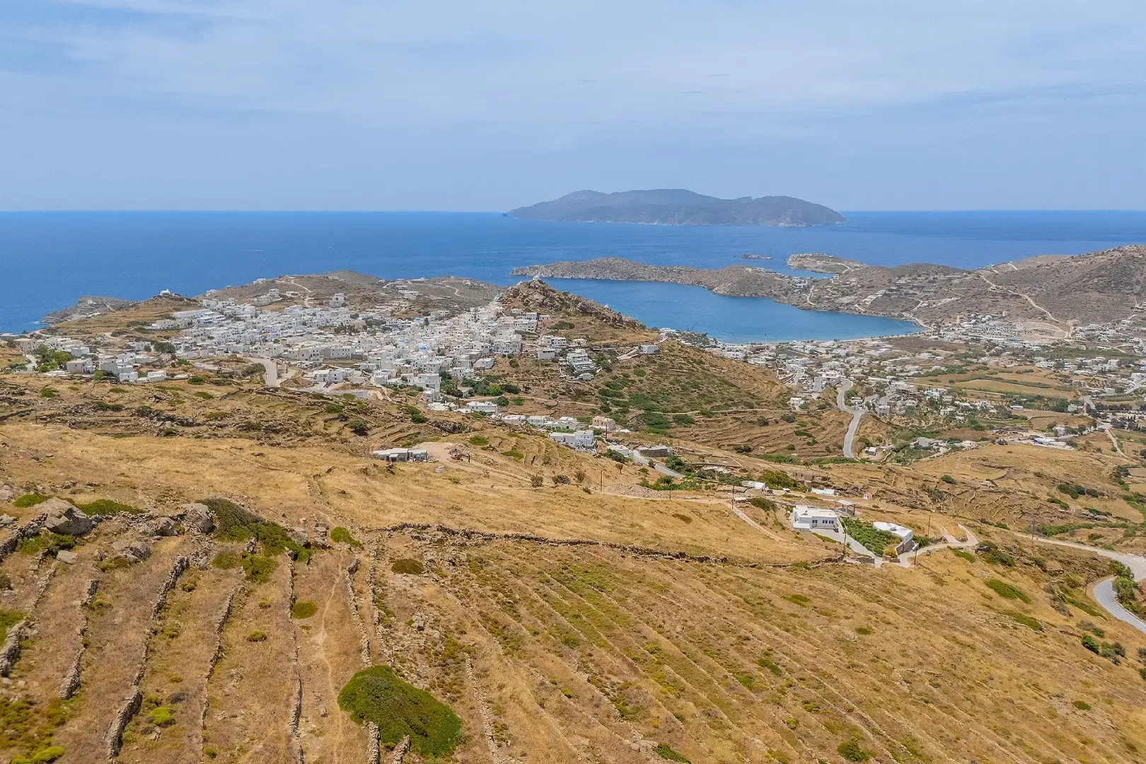 1 - sea view plot of land for sale in ios - cyclades south aegean greece