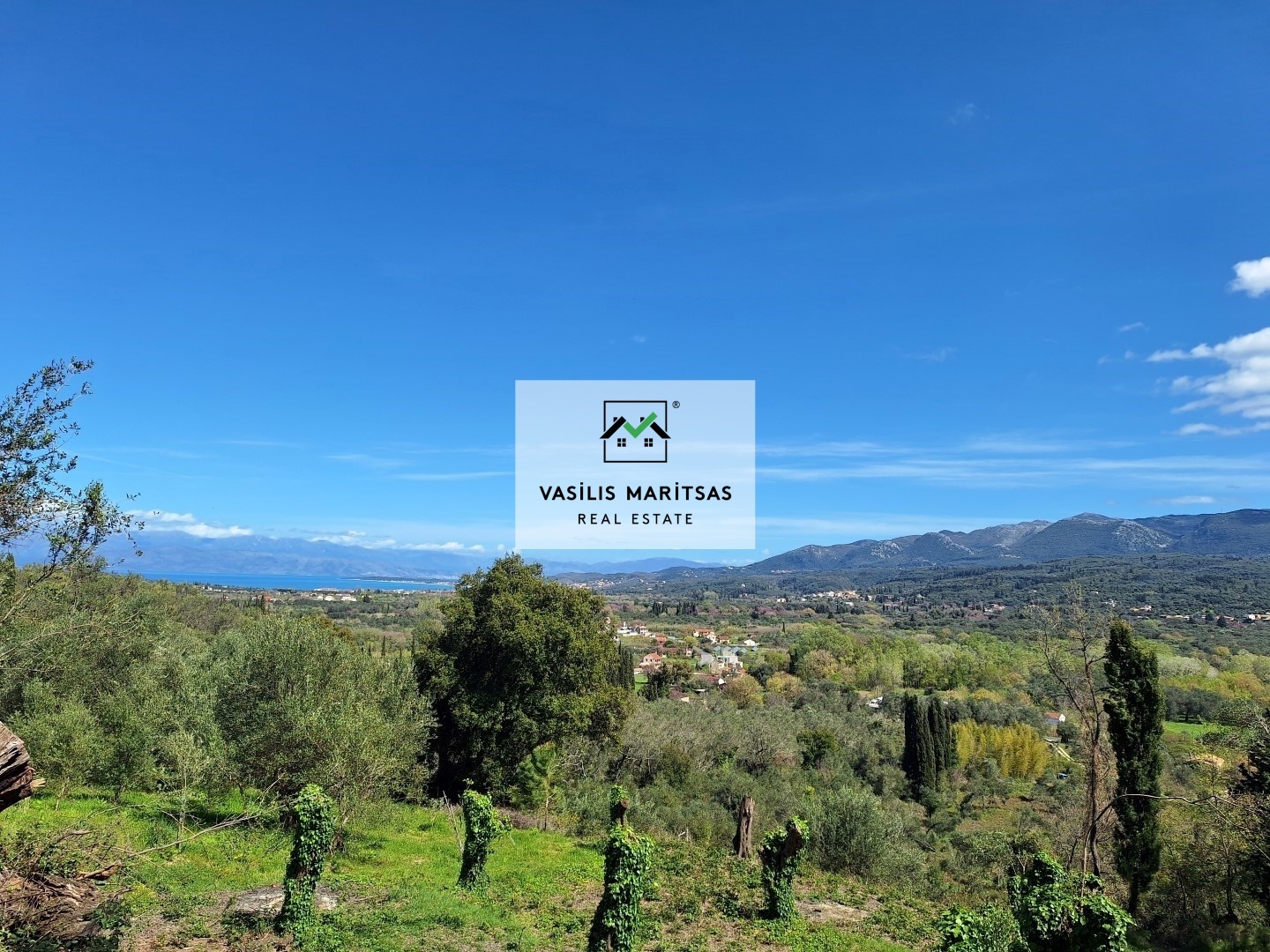 1 - vente terrain vue mer corfu îles ioniennes grèce