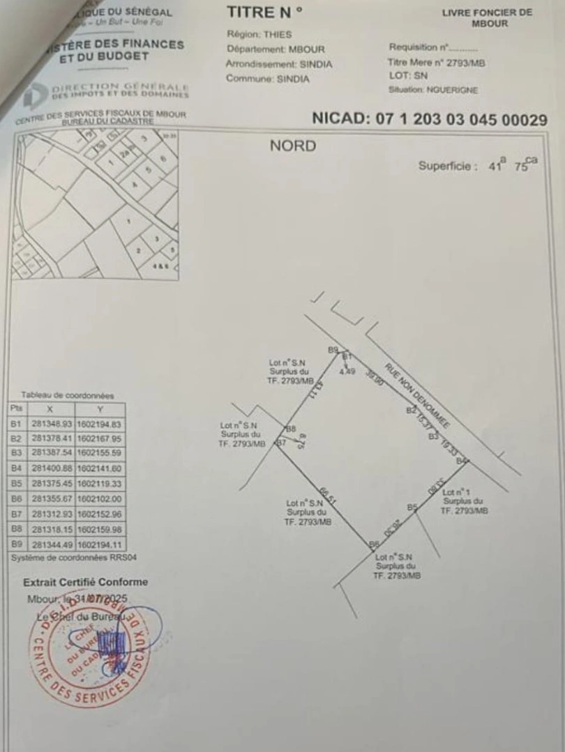 2 - vente terrain ngaring thiès sénégal