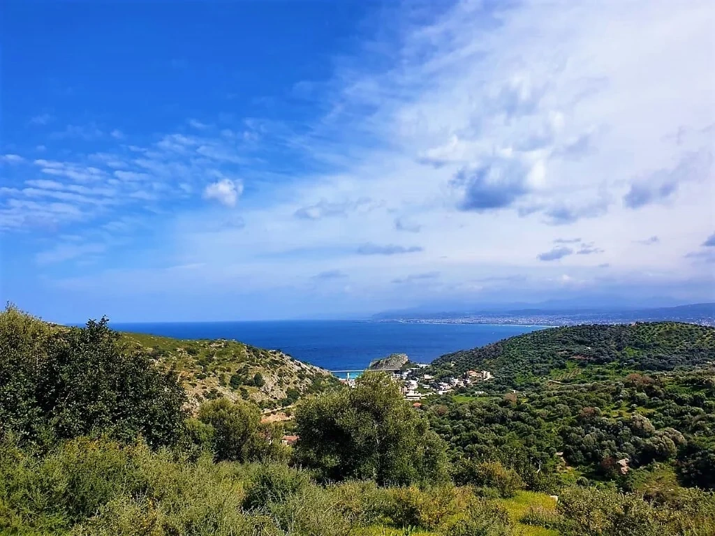 1 - vente terrain vue mer rodia crète grèce