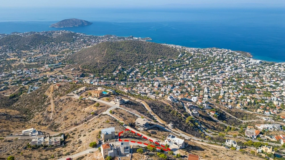 1 - sea view plot of land for sale in saronida attica greece