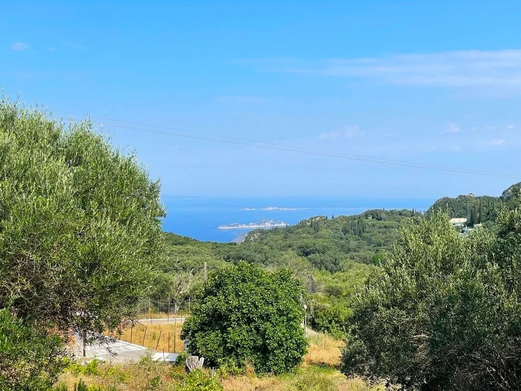 1 - vente terrain vue mer corfu îles ioniennes grèce