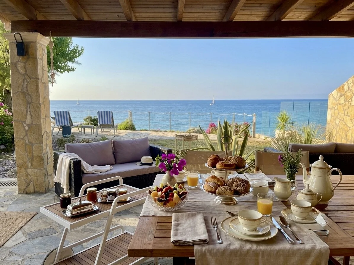 1 - vente maison pieds dans l'eau corfu îles ioniennes grèce