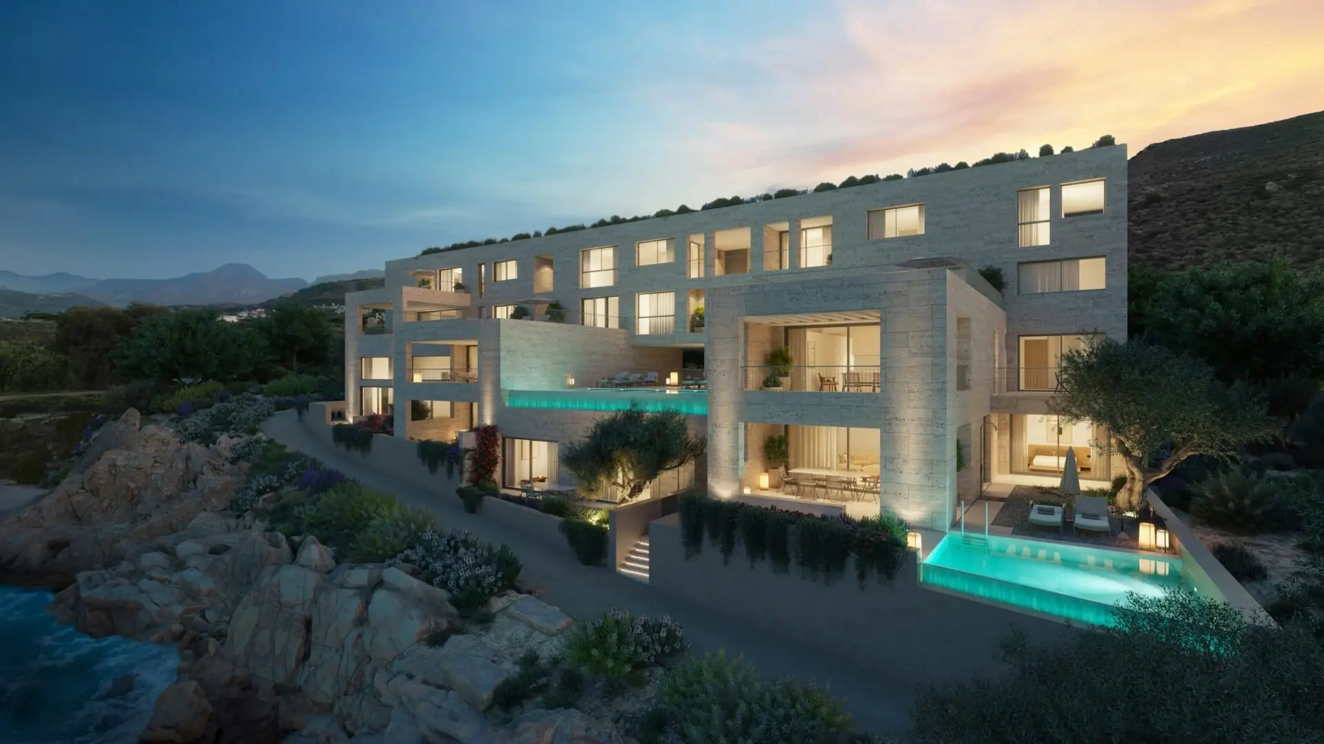 2 - vente appartement vue mer kíssamos crète grèce