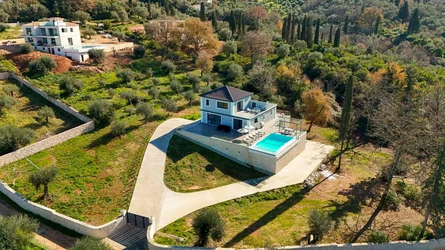 1 - vente villa vue mer ágios stéfanos îles ioniennes grèce