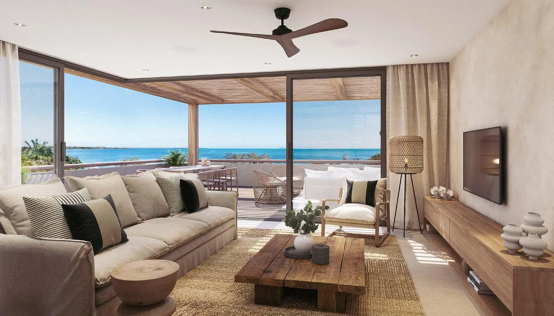 1 - verkoop huis aan het water roches noires rivière du rempart mauritius