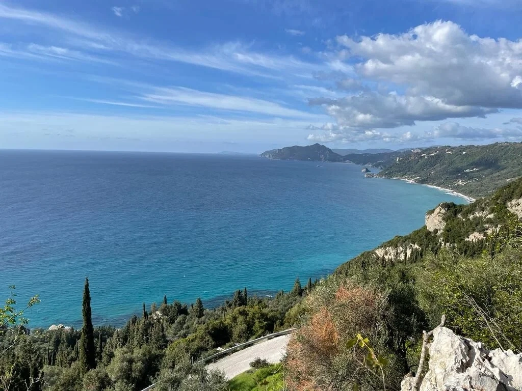 1 - vente terrain vue mer corfu îles ioniennes grèce