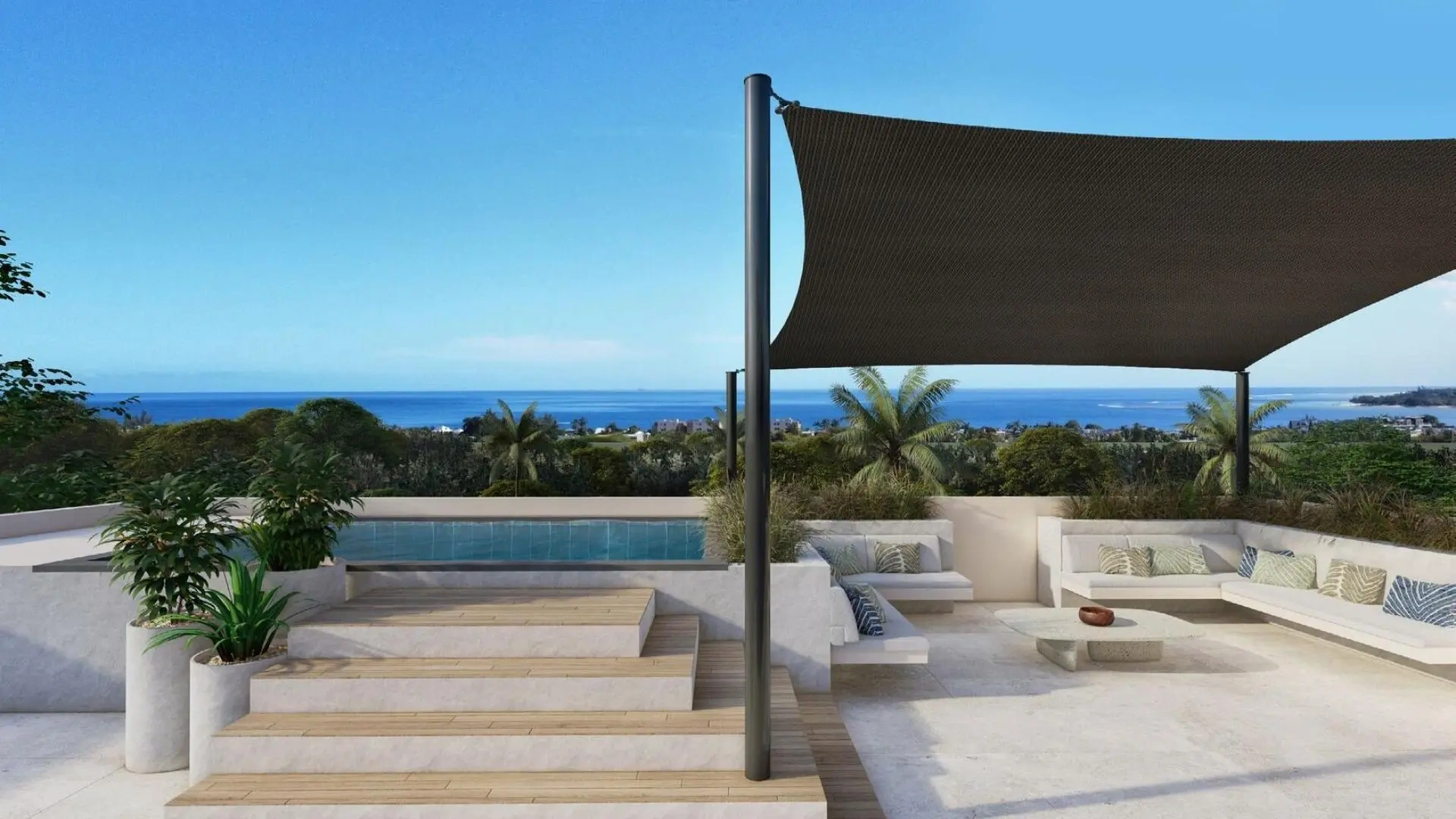 1 - verkoop appartement uitzicht op zee tamarin rivière noire mauritius