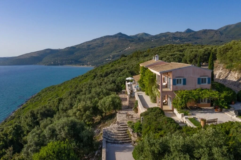 1 - vente villa vue mer perithia îles ioniennes grèce