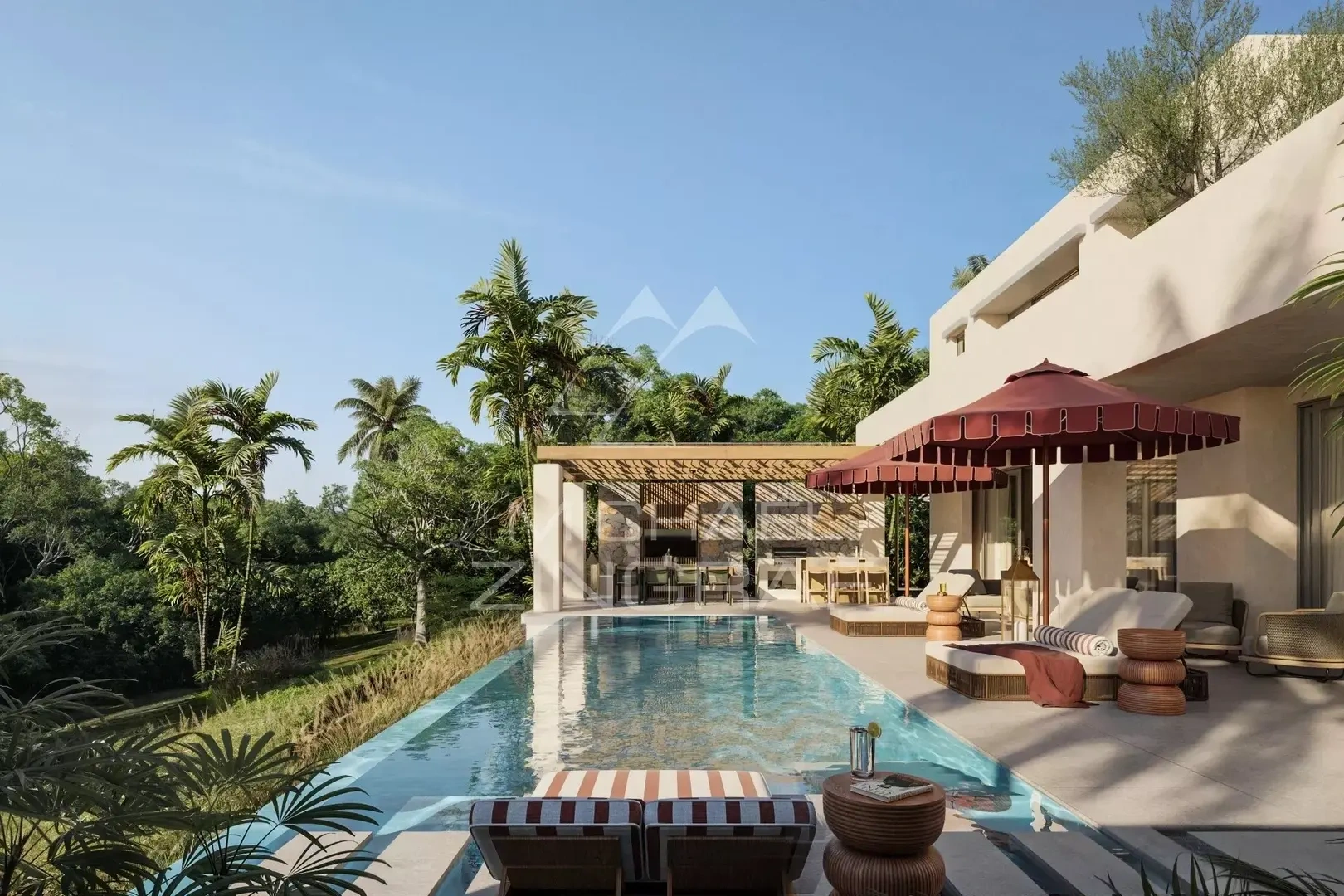 1 - vente villa pieds dans l'eau bel ombre savanne île maurice