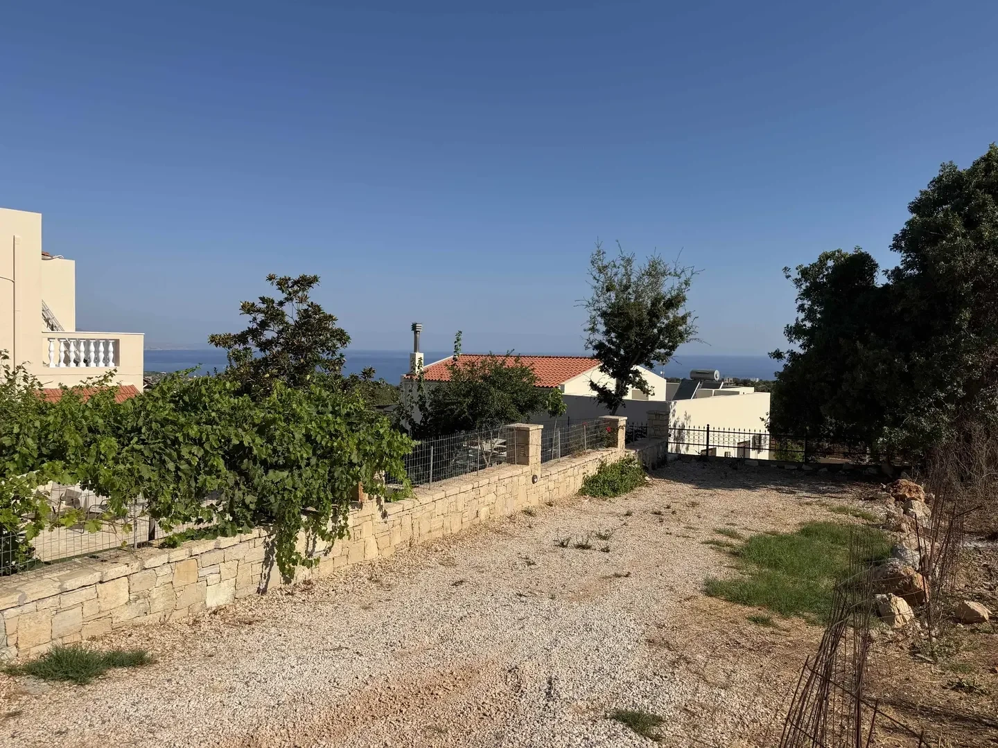 1 - vente terrain vue mer prinés crète grèce