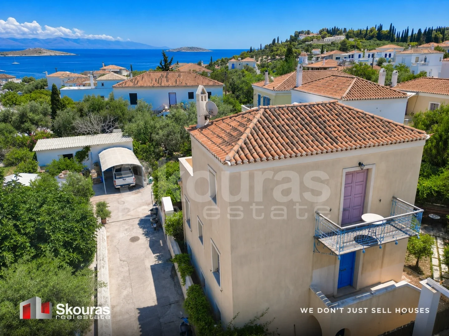 1 - verkoop huis uitzicht op zee spetses attica griekenland