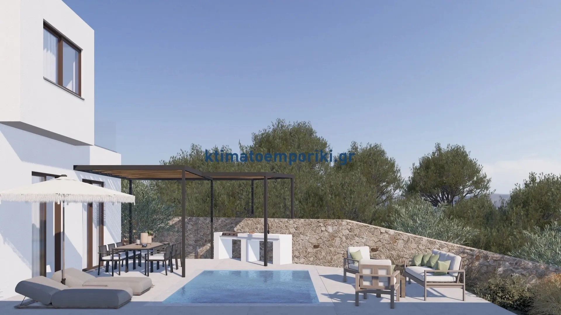 2 - vente maison vue mer rhodes egée méridionale grèce