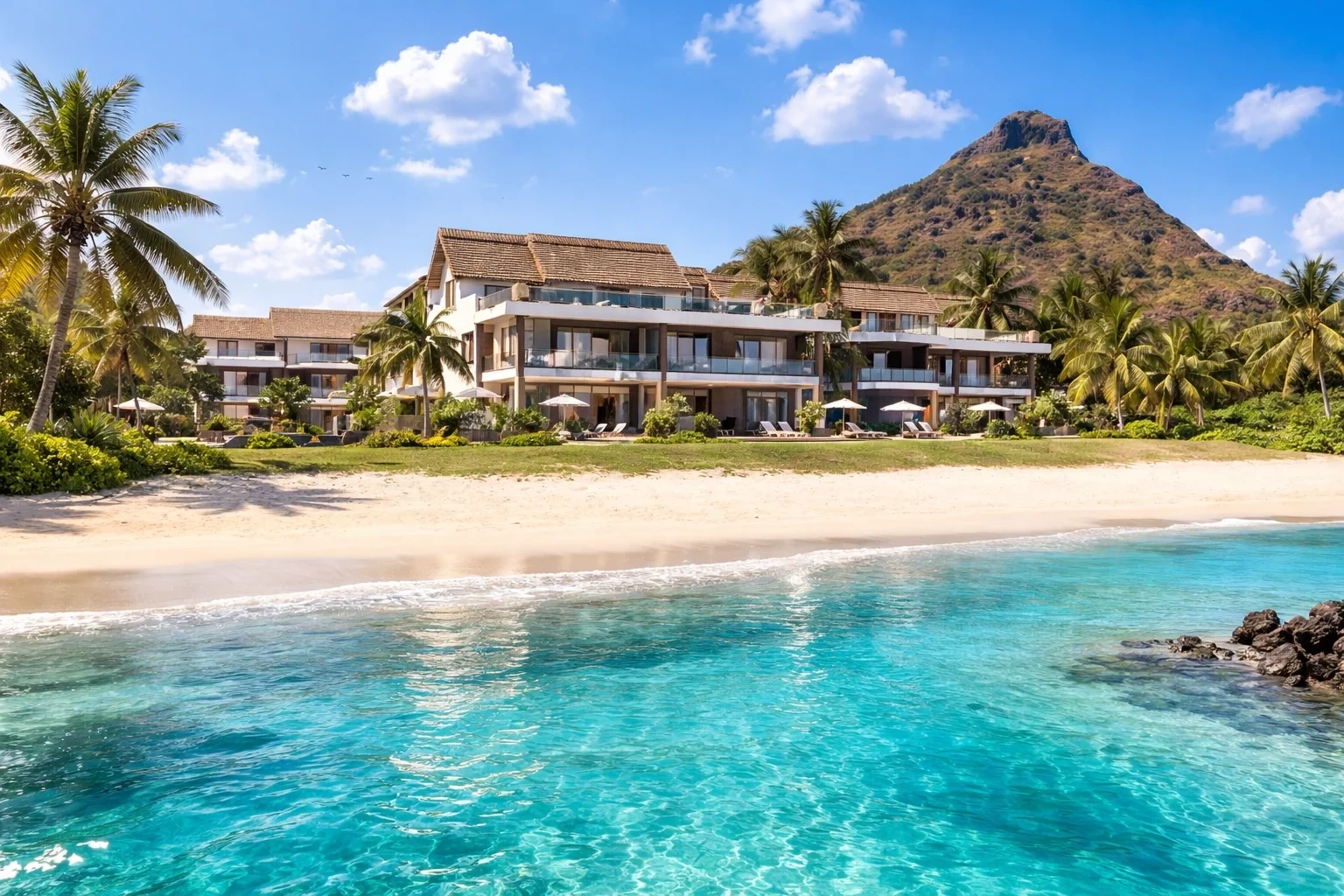 1 - vente appartement pieds dans l'eau tamarin rivière noire île maurice