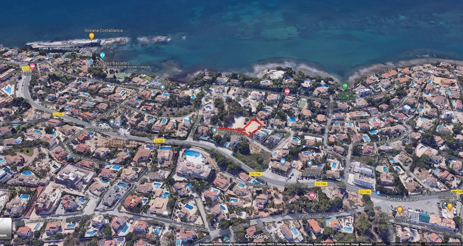 Terrain vue mer de 856 m²