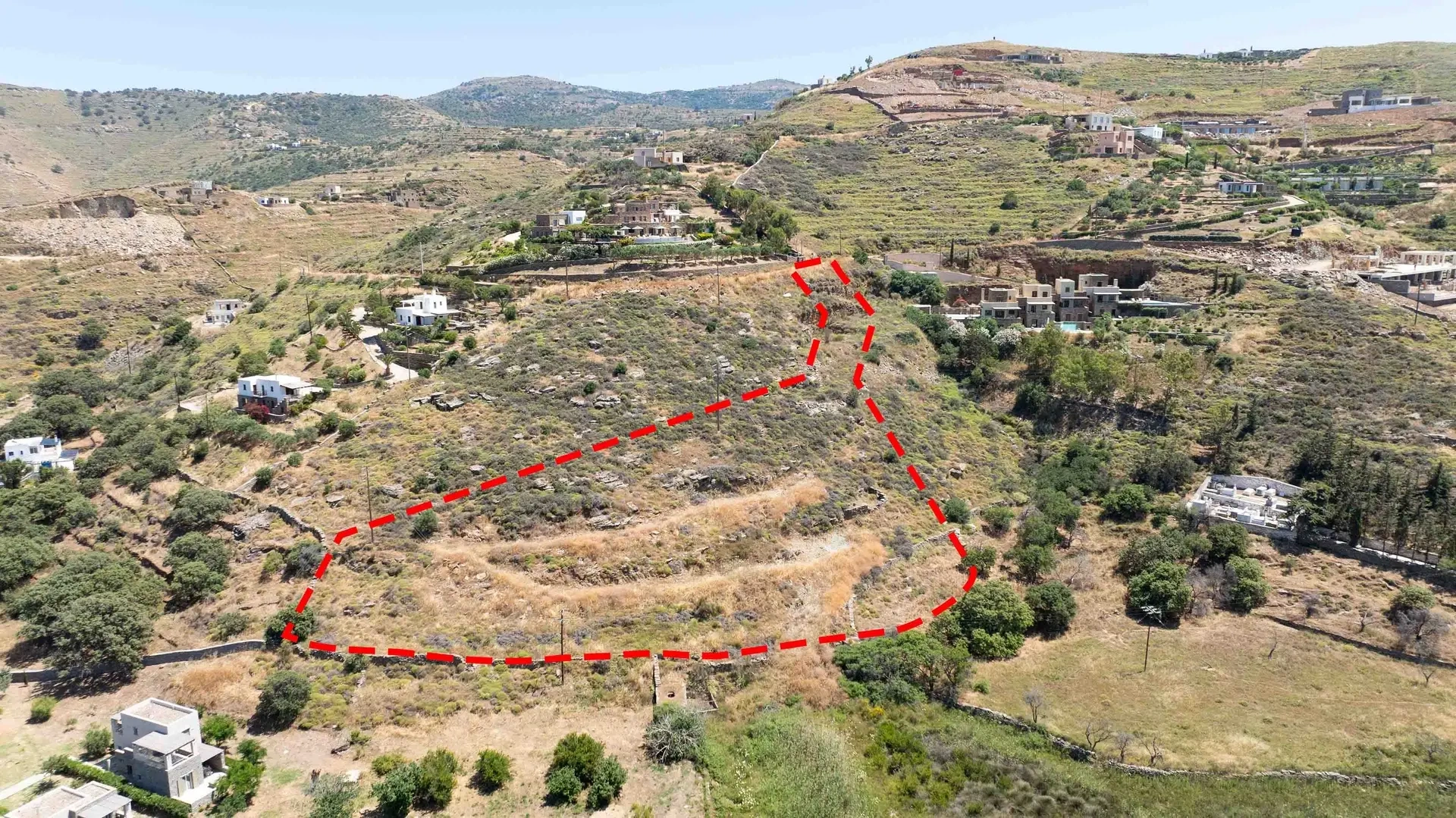 2 - vente terrain vue mer kéa - cyclades egée méridionale grèce