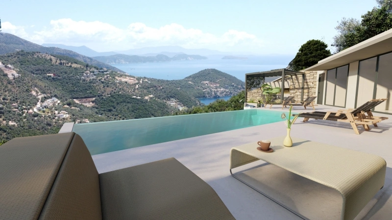 2 - vente maison vue mer lefkada îles ioniennes grèce