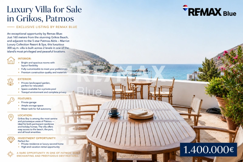 1 - venta casa a pie de playa patmos egeo meridional grecia