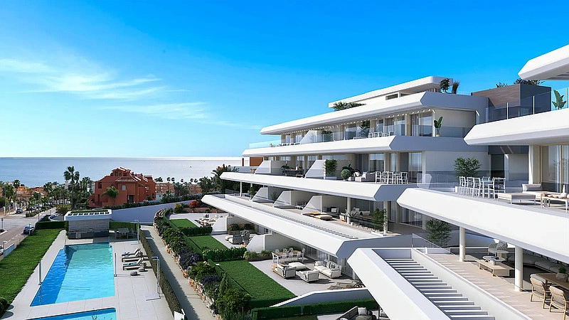 1 - venda apartamento vista de mar estepona - costa del sol andaluzia espanha