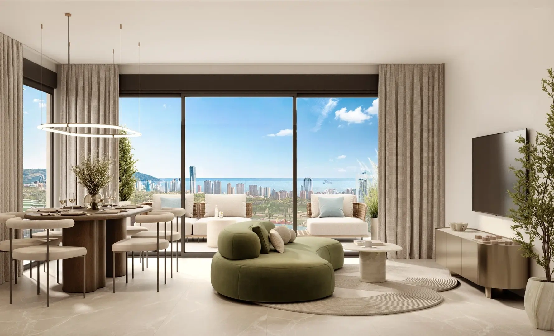 2 - продажа квартира вид моря finestrat - costa blanca валенсия испания