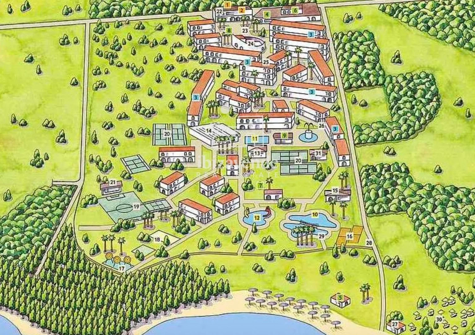 Propriété vue mer avec 316 chambres