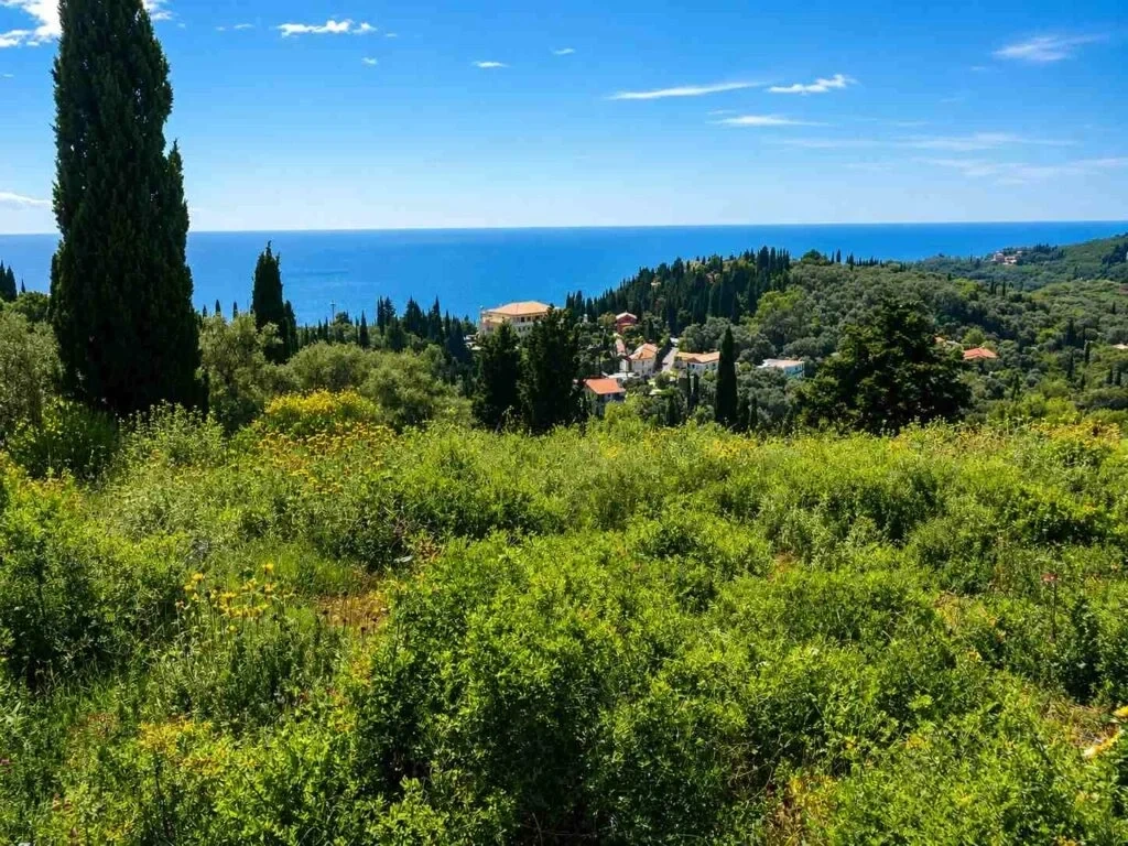 2 - продажа территория вид моря agios gordios ионические острова греция