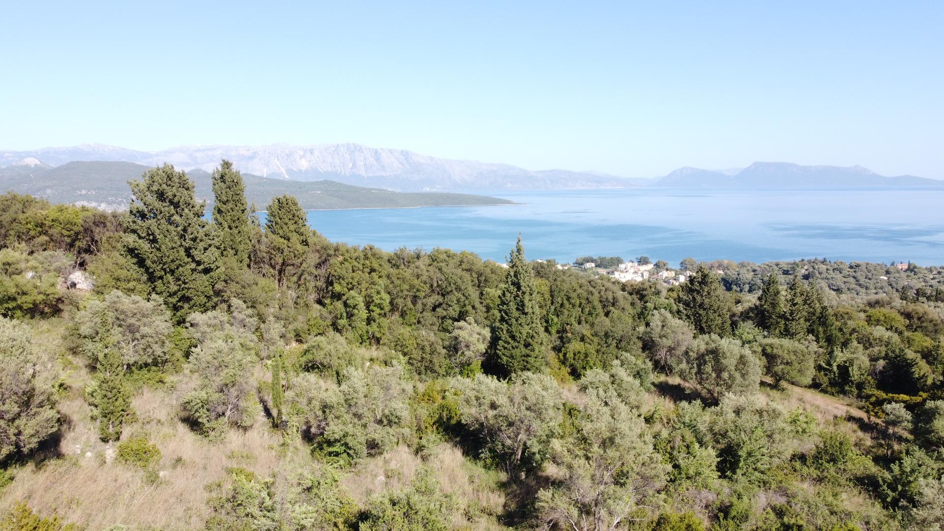 2 - vente terrain vue mer lefkada îles ioniennes grèce