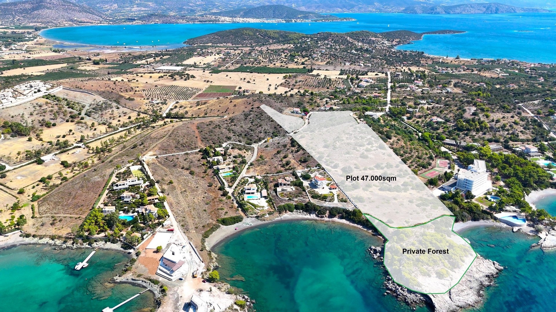2 - venta terreno vista al mar petrothalassa peloponeso grecia