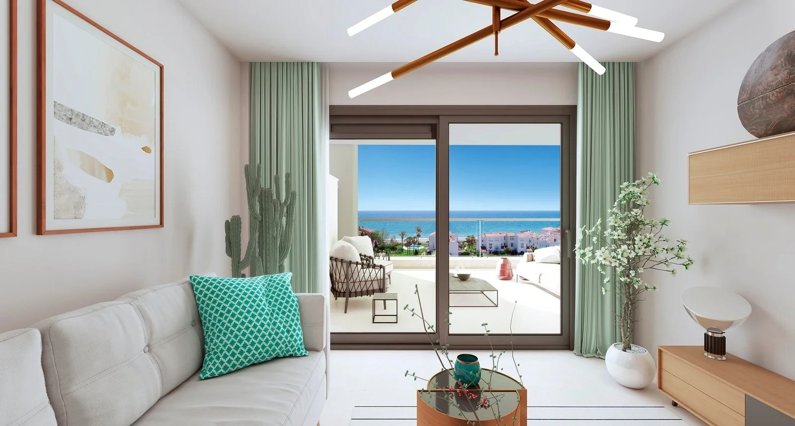 2 - продажа квартира вид моря casares - costa del sol андалусия испания